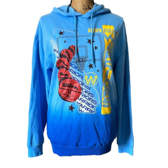 New‎ NBA Blue Golden State Warriors Pullover Hoodie size Medium - Picture 1 of 4